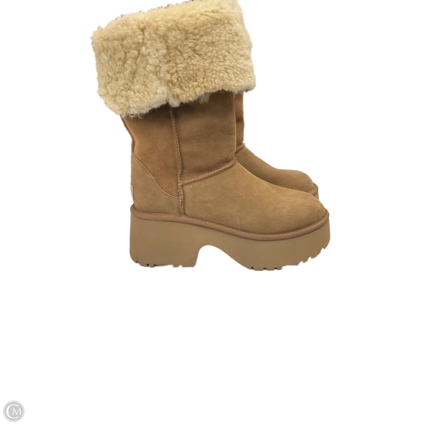 Boots Designer By Ugg In Brown, Size: 9