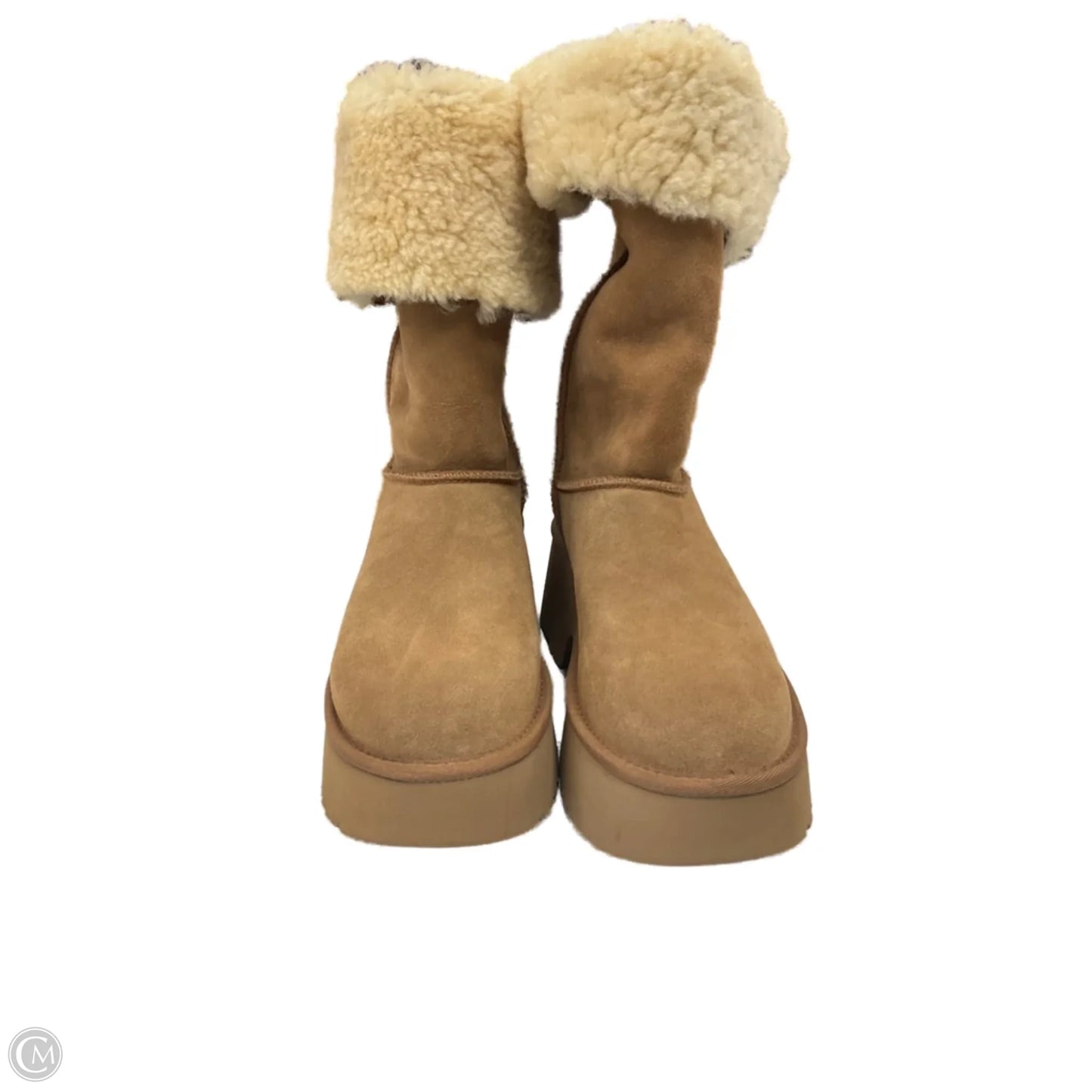 Boots Designer By Ugg In Brown, Size: 9