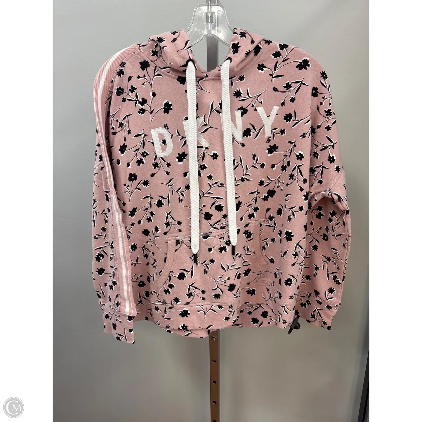 Sweatshirt Hoodie By Dkny In Pink, Size: S