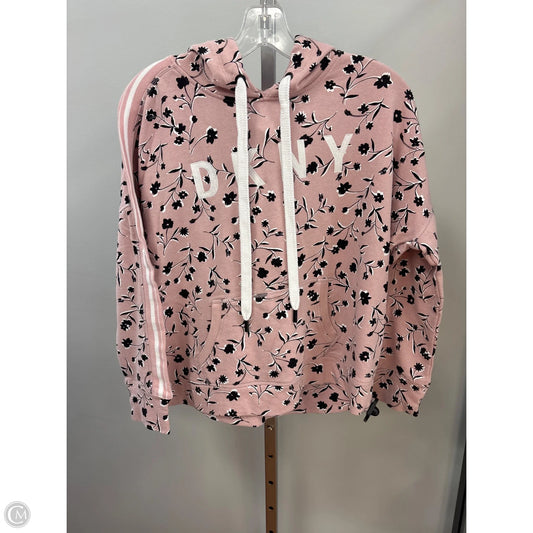 Sweatshirt Hoodie By Dkny In Pink, Size: S