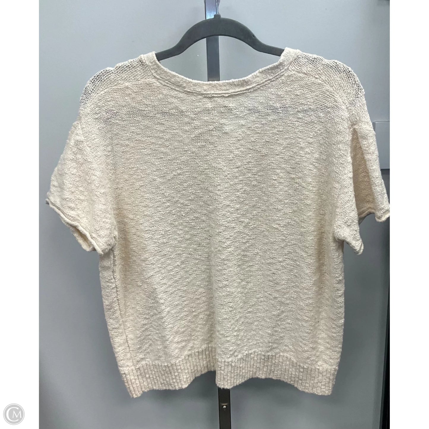 Sweater Short Sleeve By L.l. Bean In Cream, Size: Xl