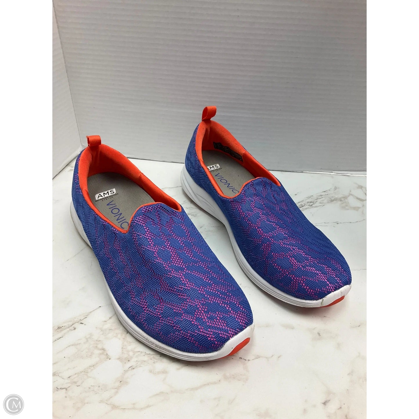Shoes Sneakers By Vionic In Blue & Orange, Size: 10