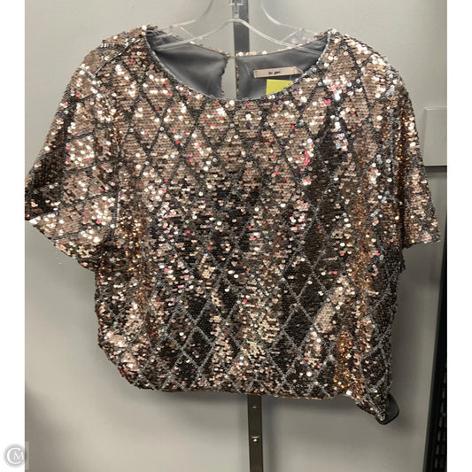 Top Short Sleeve By Mi Ami In Gold, Size: Xl