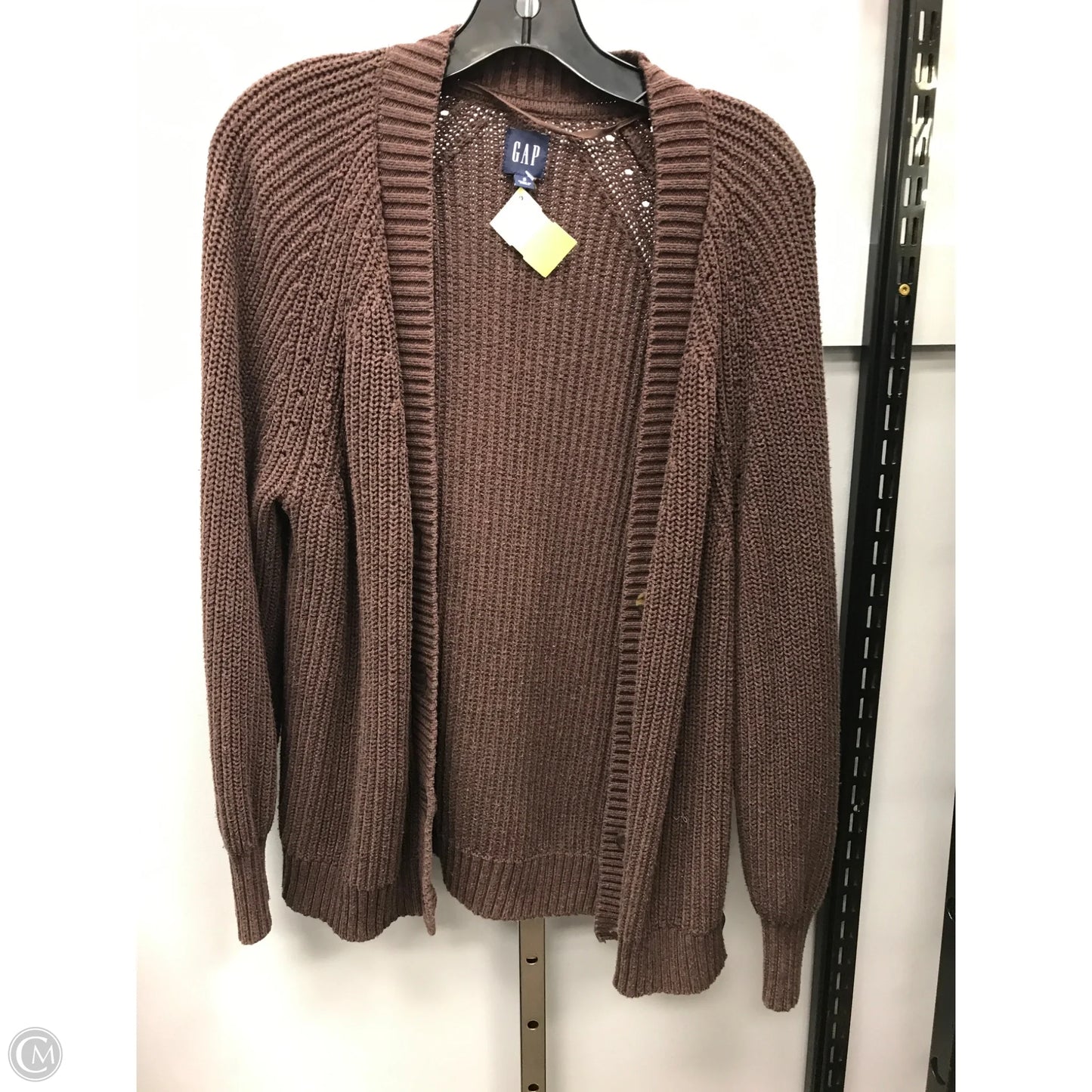 Sweater Cardigan By Gap In Brown, Size: S