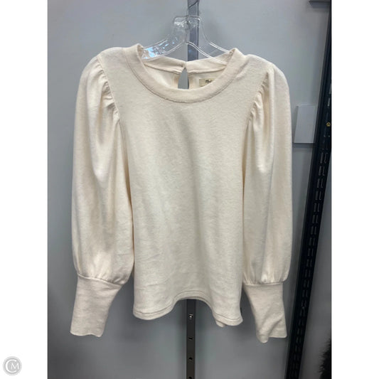 Top Long Sleeve By Madewell In Cream, Size: M