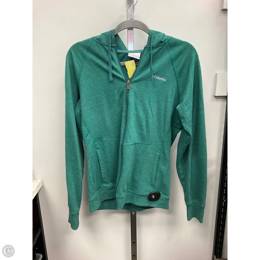 Athletic Top Long Sleeve Hoodie By Columbia In Green, Size: M