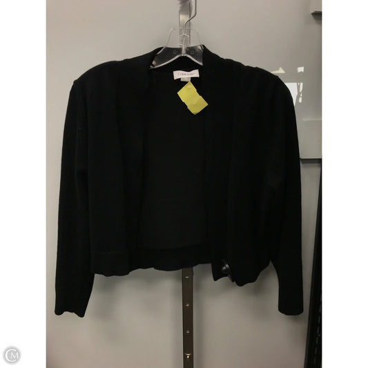 Sweater Cardigan By Calvin Klein In Black, Size: M