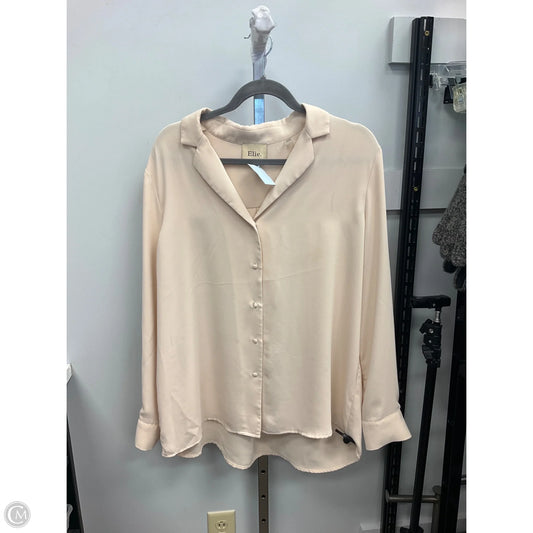 Top Long Sleeve By Elie Tahari In Beige, Size: Xl