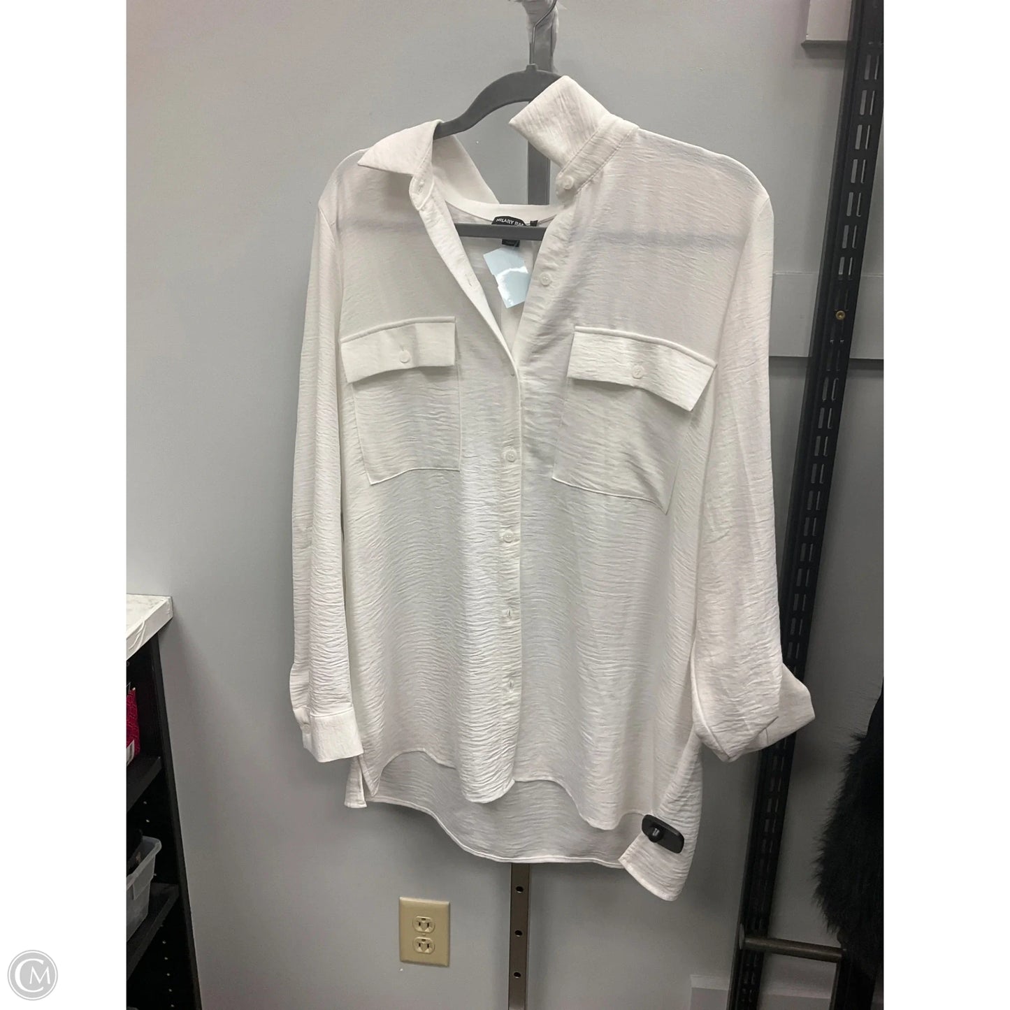 Top Long Sleeve By Hilary Radley In White, Size: Xl