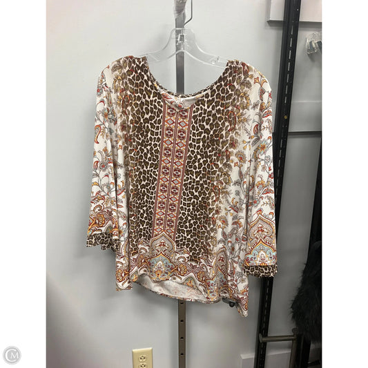 Top Long Sleeve By Chicos In Multi-colored, Size: L