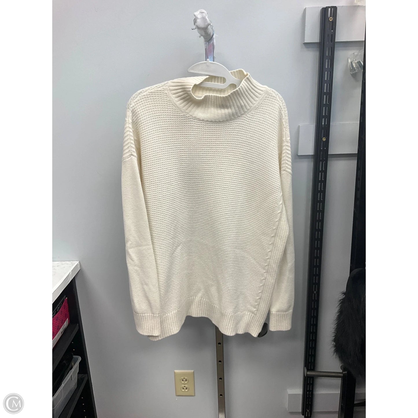 Sweater By Talbots In Cream, Size: L