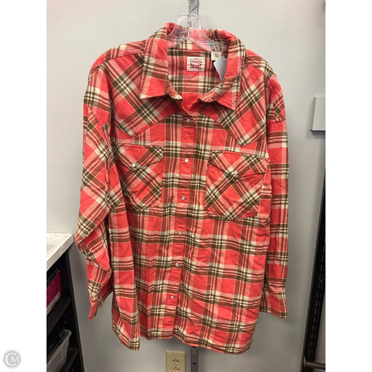 Top Long Sleeve By Levis In Plaid Pattern, Size: 3x