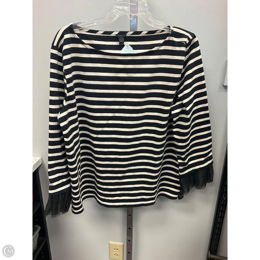 Top Long Sleeve By J. Crew In Striped Pattern, Size: L
