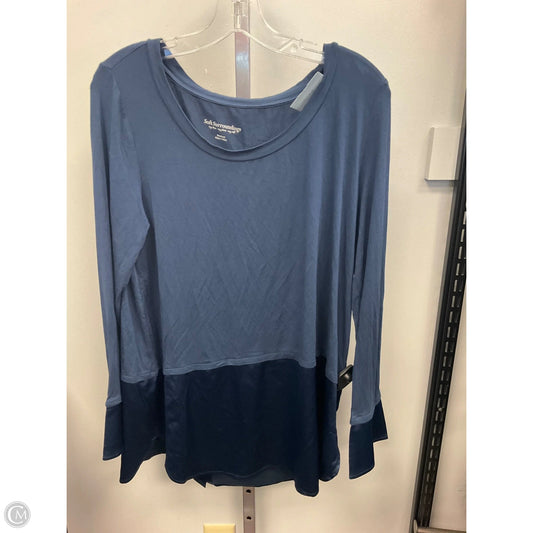 Top Long Sleeve By Soft Surroundings In Navy, Size: M
