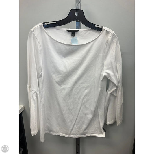 Top Long Sleeve By Banana Republic In White, Size: M
