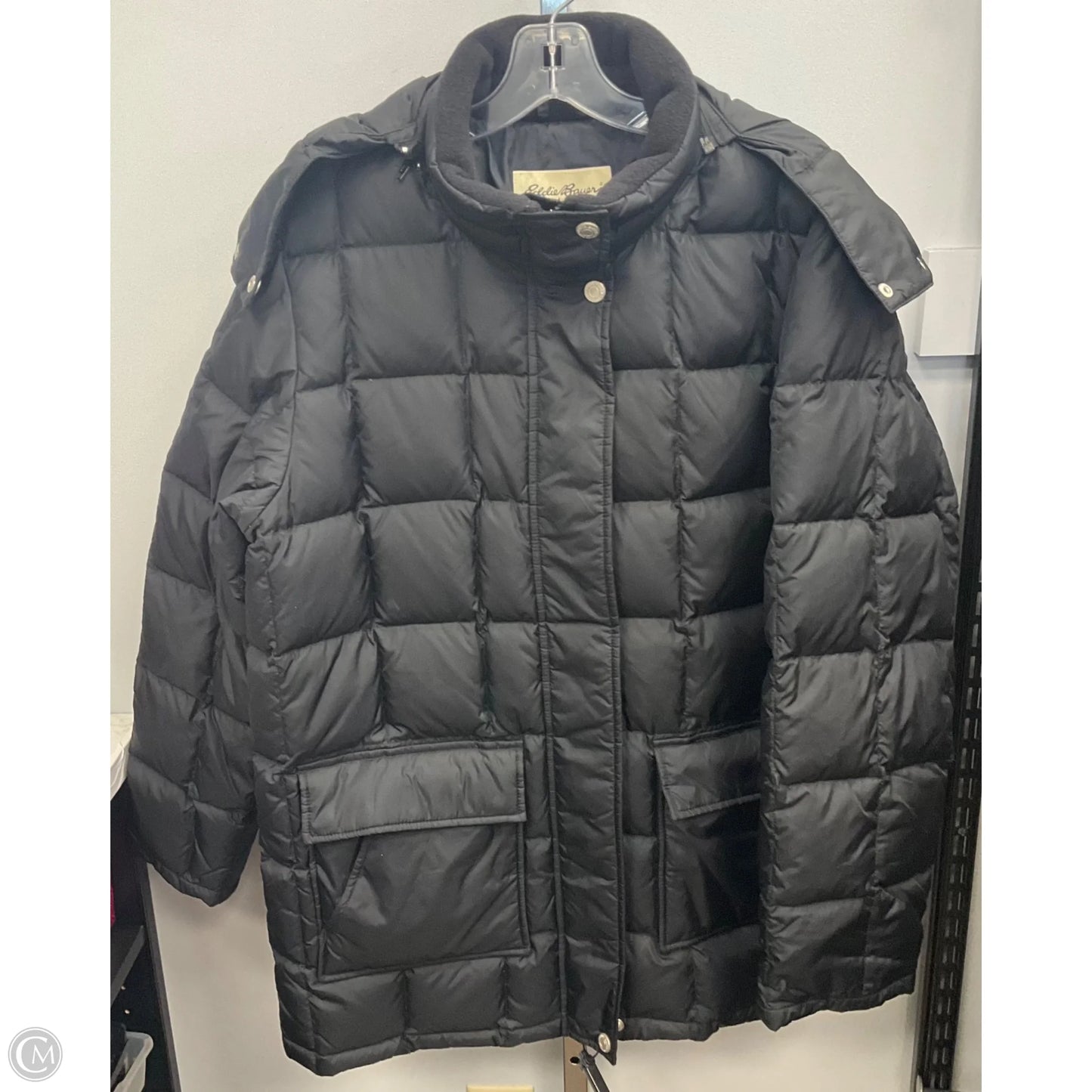 Coat Puffer & Quilted By Eddie Bauer In Black, Size: L