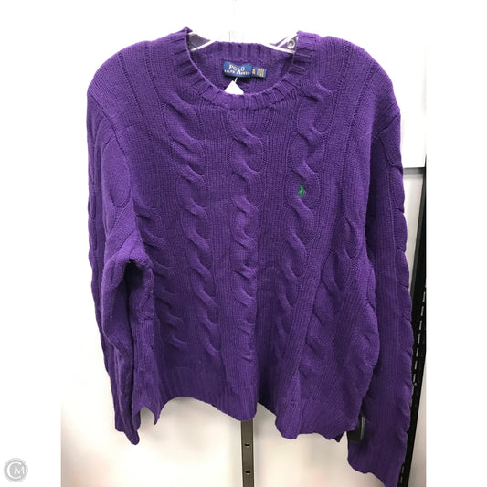 Sweater By Polo Ralph Lauren In Purple, Size: Xl