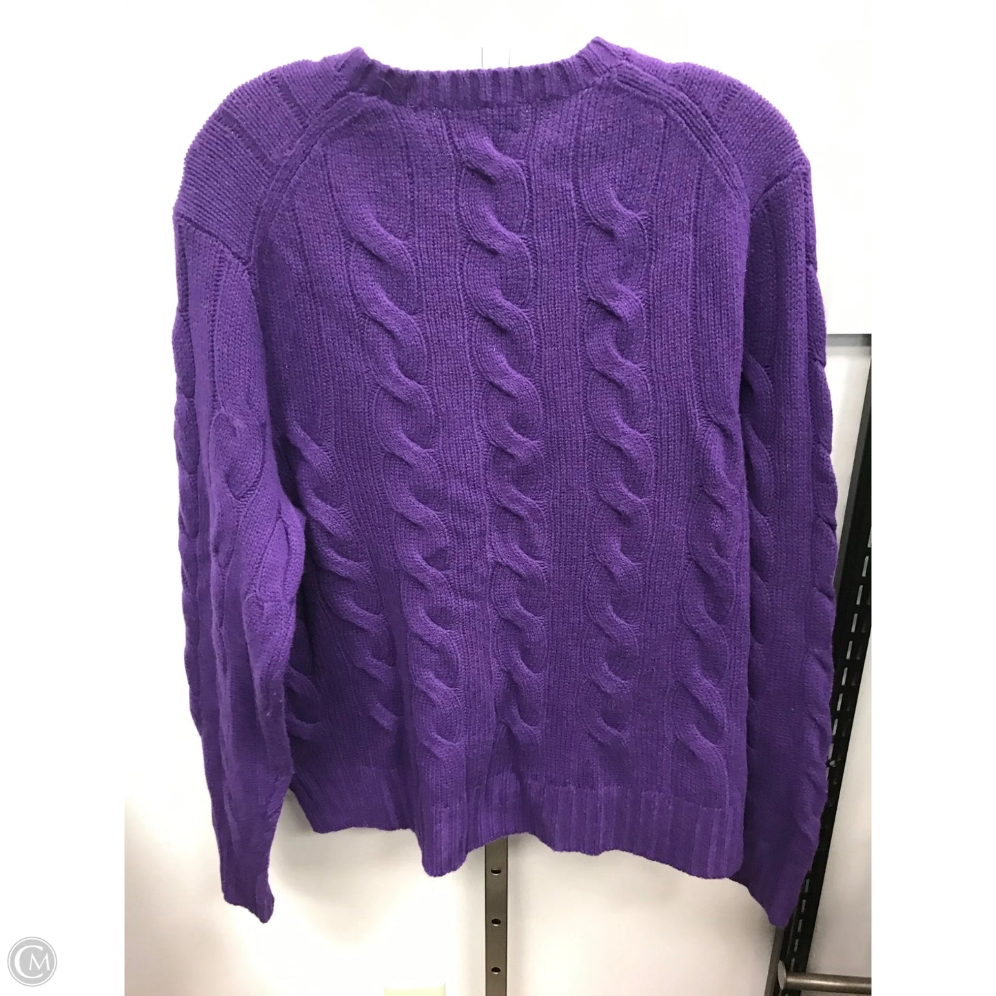 Sweater By Polo Ralph Lauren In Purple, Size: Xl