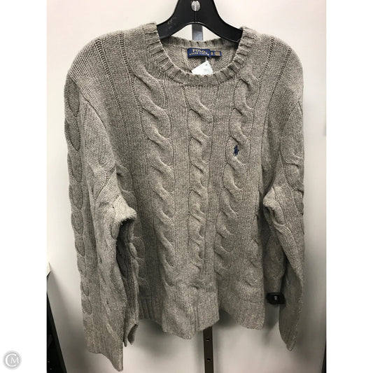 Sweater By Polo Ralph Lauren In Grey, Size: Xl