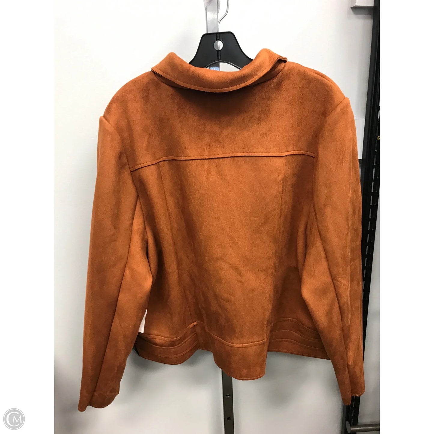 Jacket Moto By Just Fab In Brown, Size: 2x