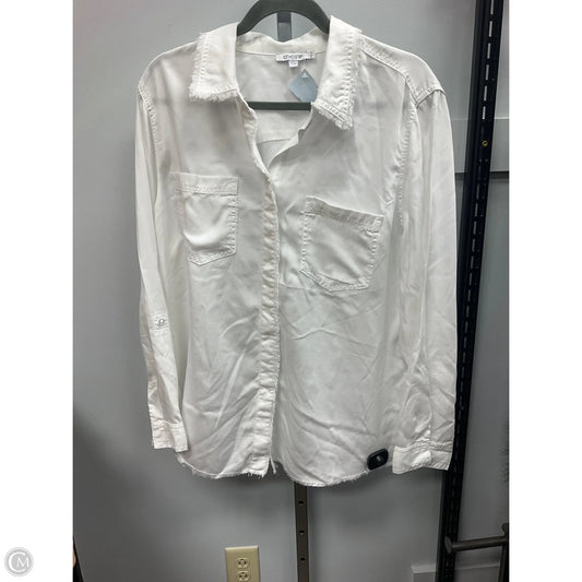 Top Long Sleeve By Chicos In White, Size: Xl