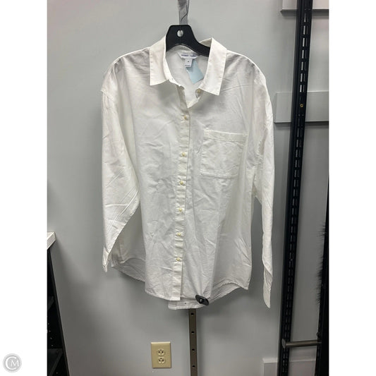 Top Long Sleeve Basic By Old Navy In White, Size: M