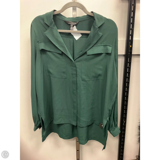 Top Long Sleeve By White House Black Market In Green, Size: M