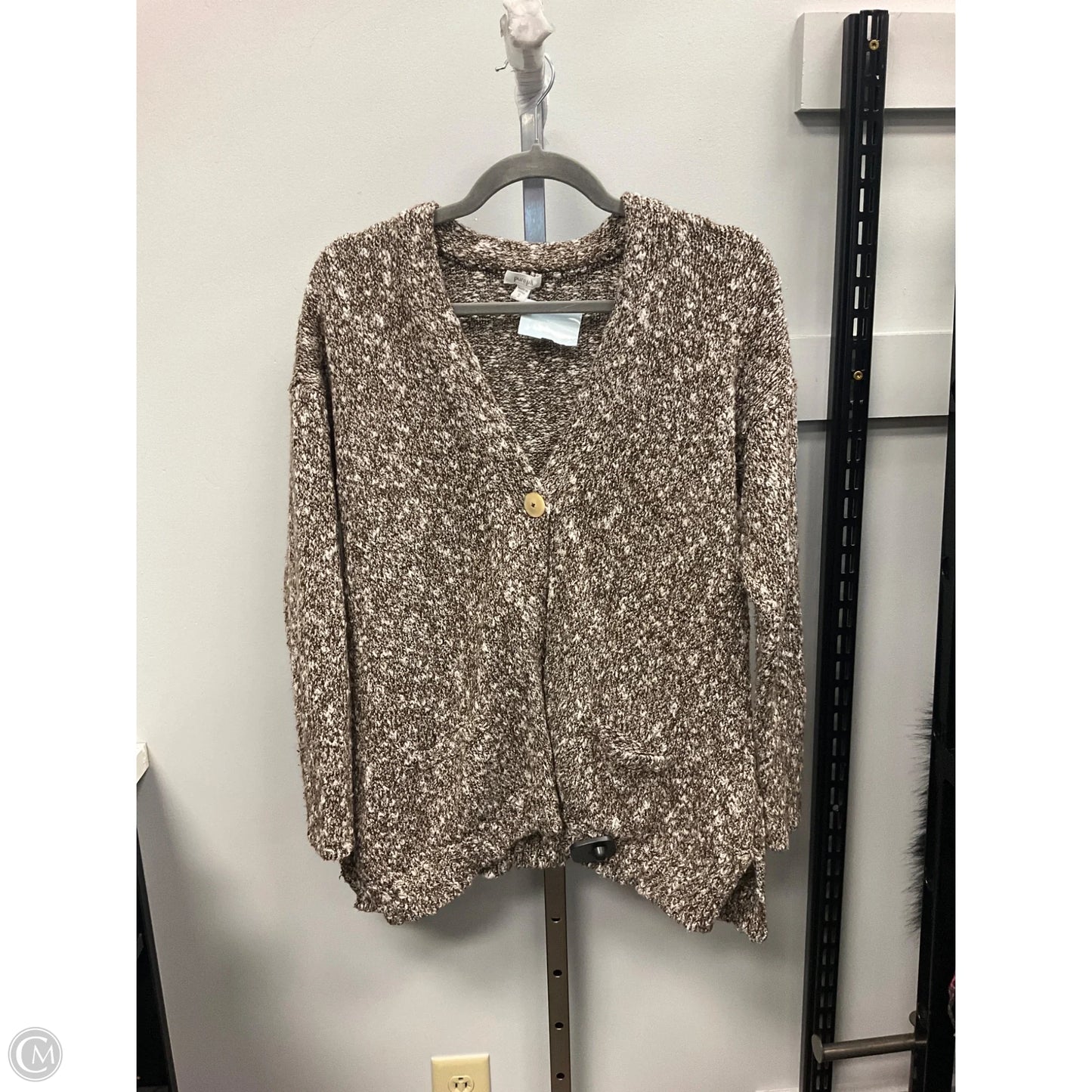 Sweater Cardigan By Pure Jill In Brown, Size: S