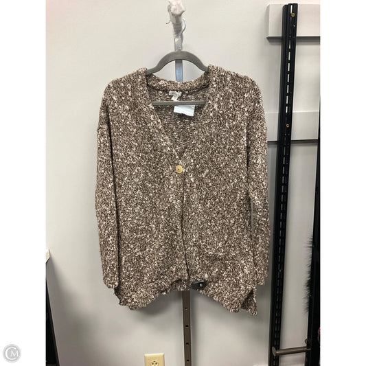Sweater Cardigan By Pure Jill In Brown, Size: S
