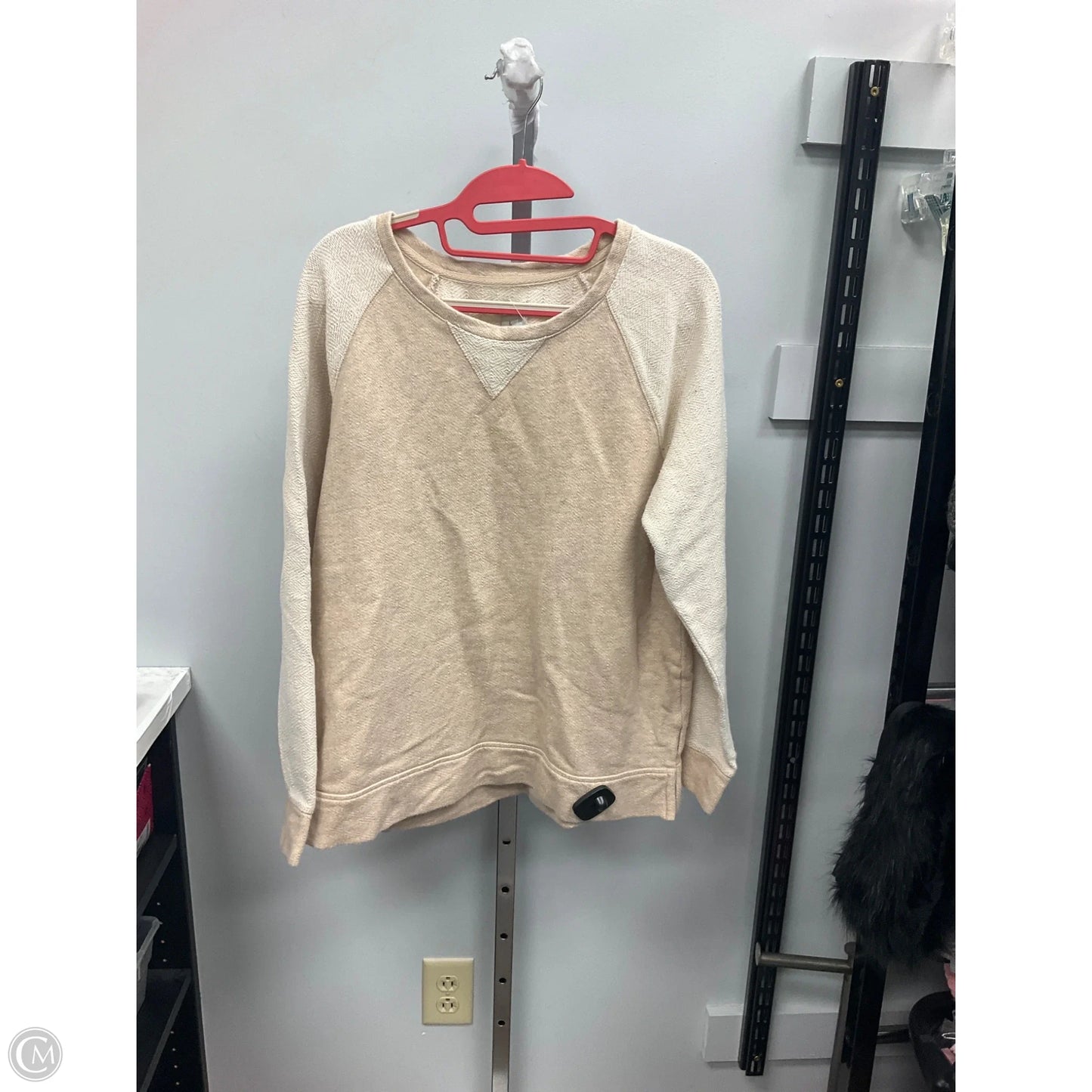 Top Long Sleeve By L.l. Bean In Cream, Size: L