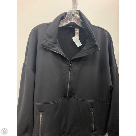 Athletic Top Long Sleeve Collar By Lou And Grey In Black, Size: Xl