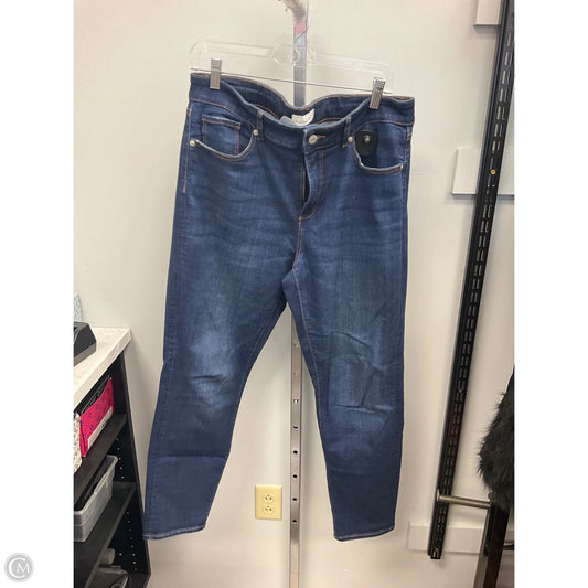 Jeans Skinny By Loft In Blue Denim, Size: 12