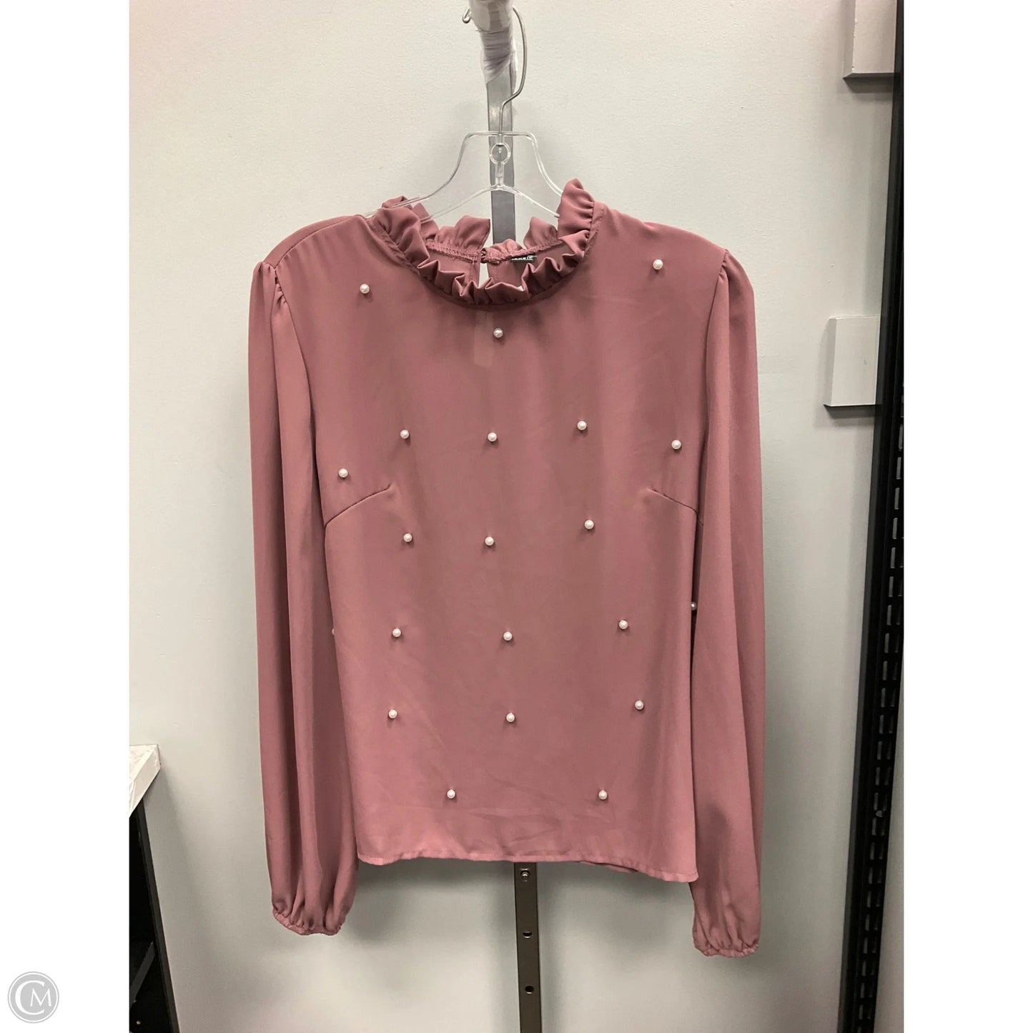 Top Long Sleeve By Shein In Mauve, Size: L