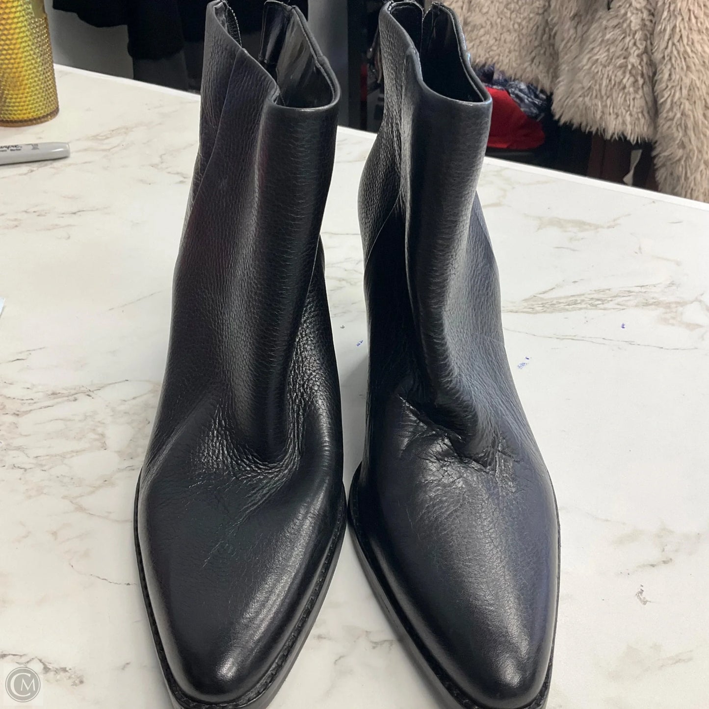 Boots Ankle Heels By Vince Camuto In Black, Size: 10