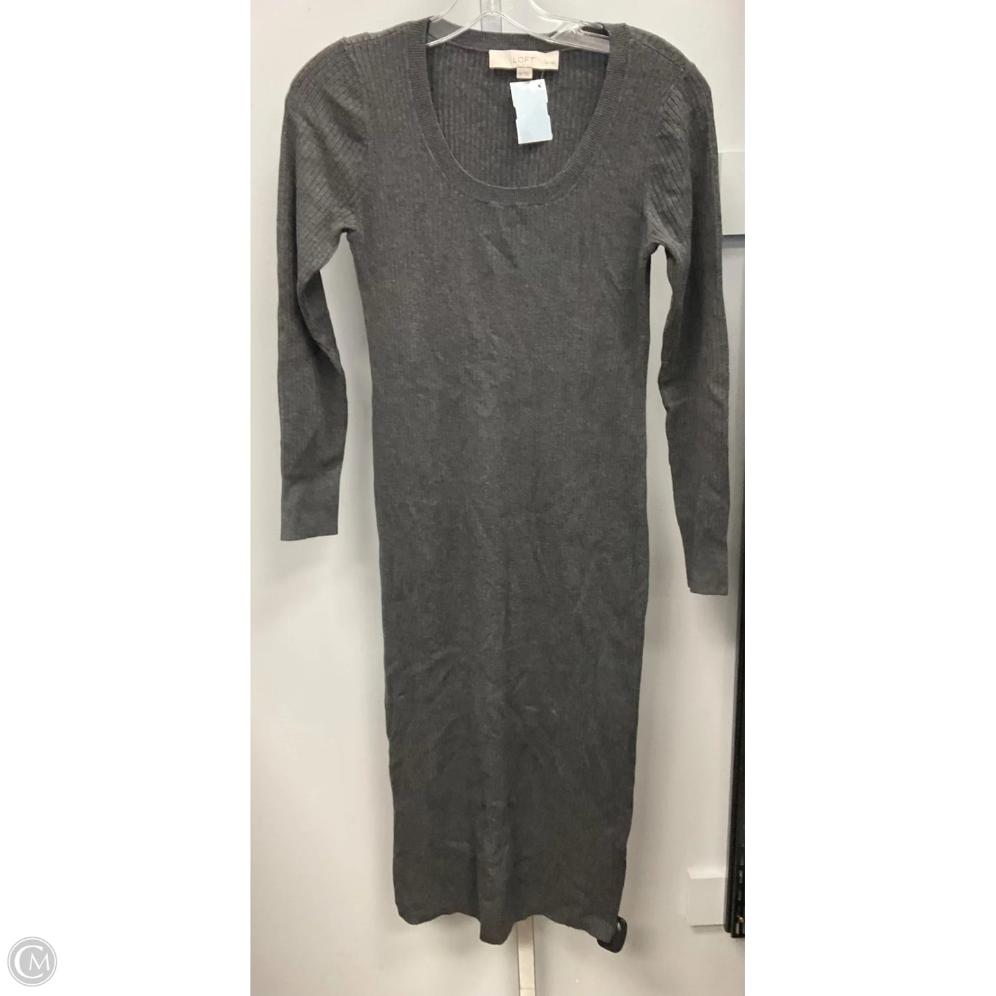 Dress Sweater By Logg In Grey, Size: S