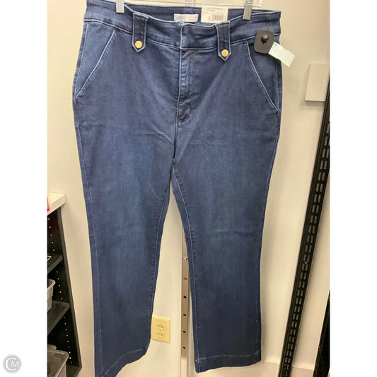 Jeans Wide Leg By Croft And Barrow In Blue Denim, Size: 14