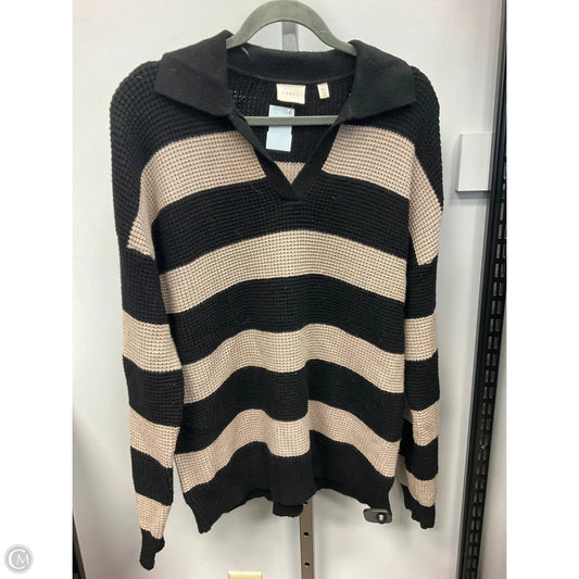 Sweater By Cyrus In Black & Cream, Size: Xl