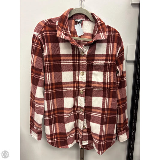 Jacket Shirt By Eddie Bauer In Plaid Pattern, Size: L