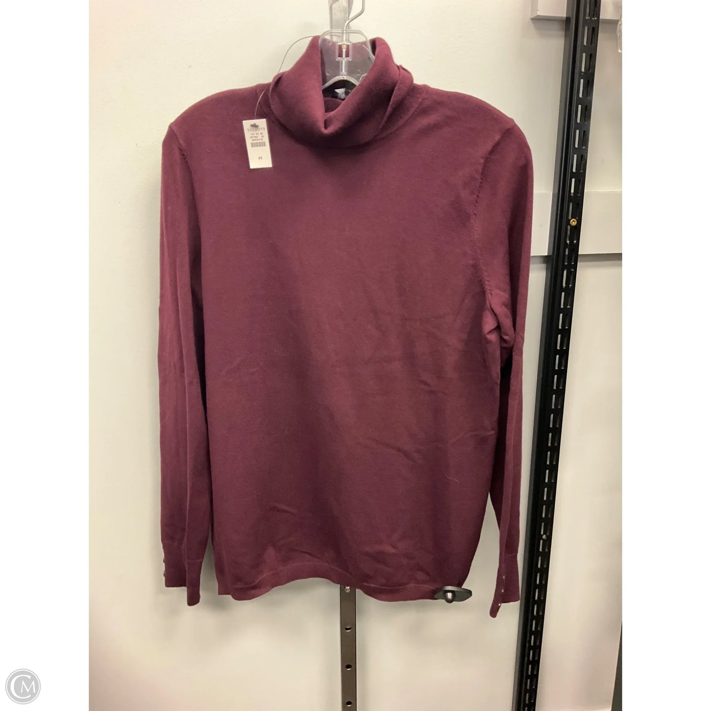 Top Long Sleeve By Talbots In Maroon, Size: M