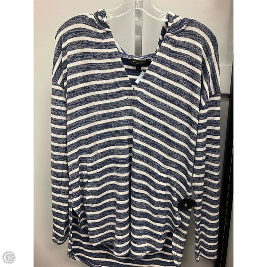 Top Long Sleeve By Banana Republic In Striped Pattern, Size: M