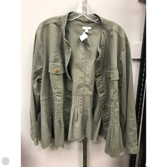 Jacket Utility By J. Jill In Green, Size: 2x