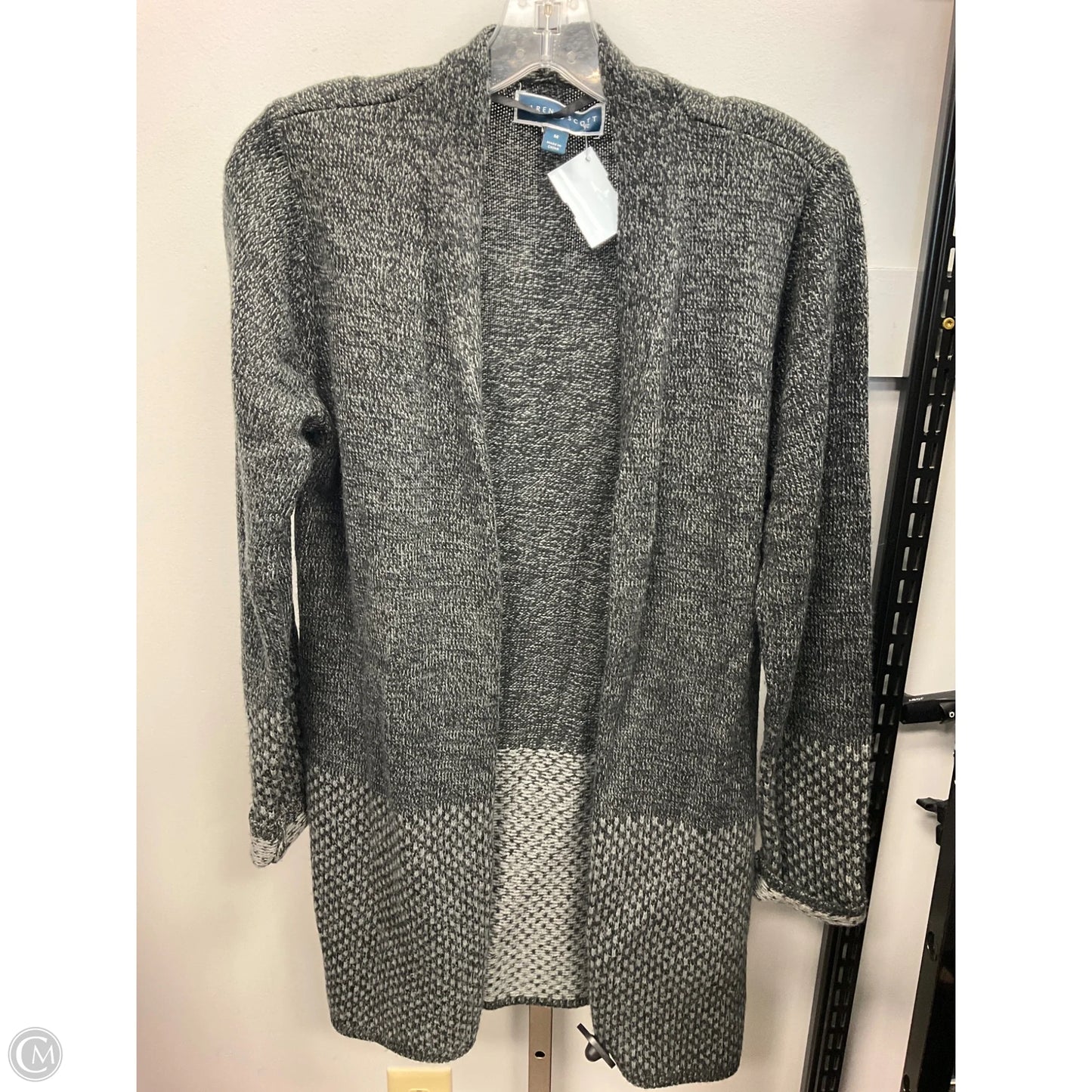 Sweater Cardigan By Karen Scott In Black, Size: M