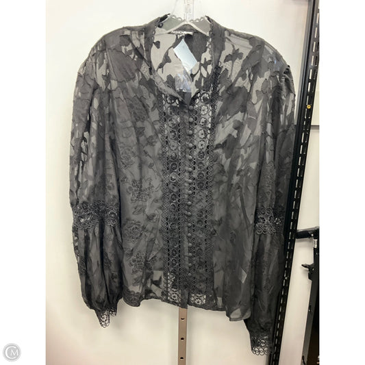 Top Long Sleeve By Fashion Nova In Black, Size: 3x