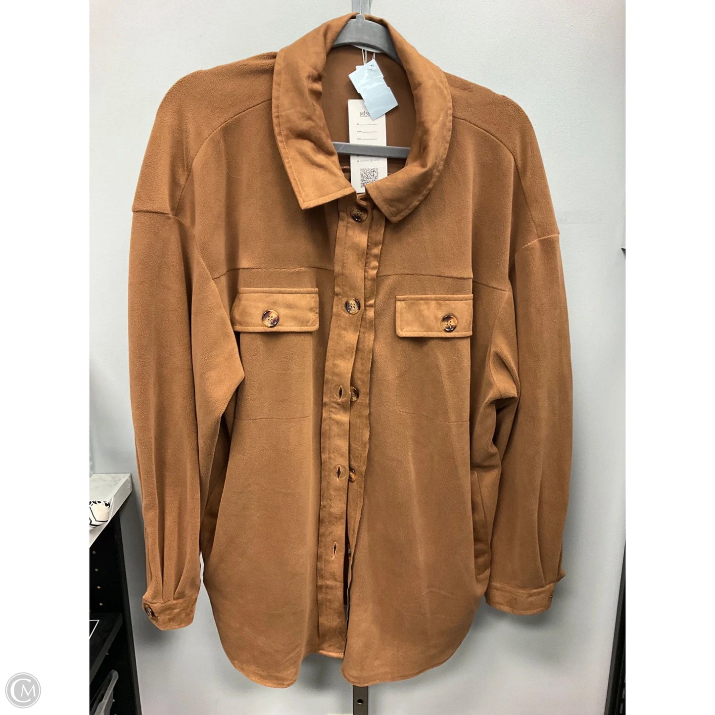 Top Long Sleeve By Cmc In Brown, Size: Xl