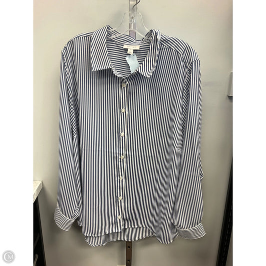 Blouse Long Sleeve By On 34th In Striped Pattern, Size: 2x