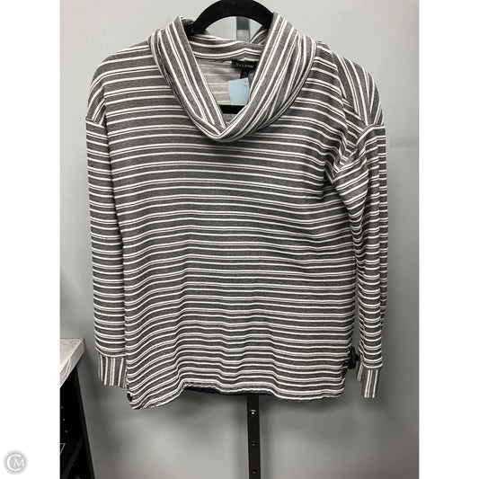 Top Long Sleeve By Talbots In Grey & White, Size: Xs