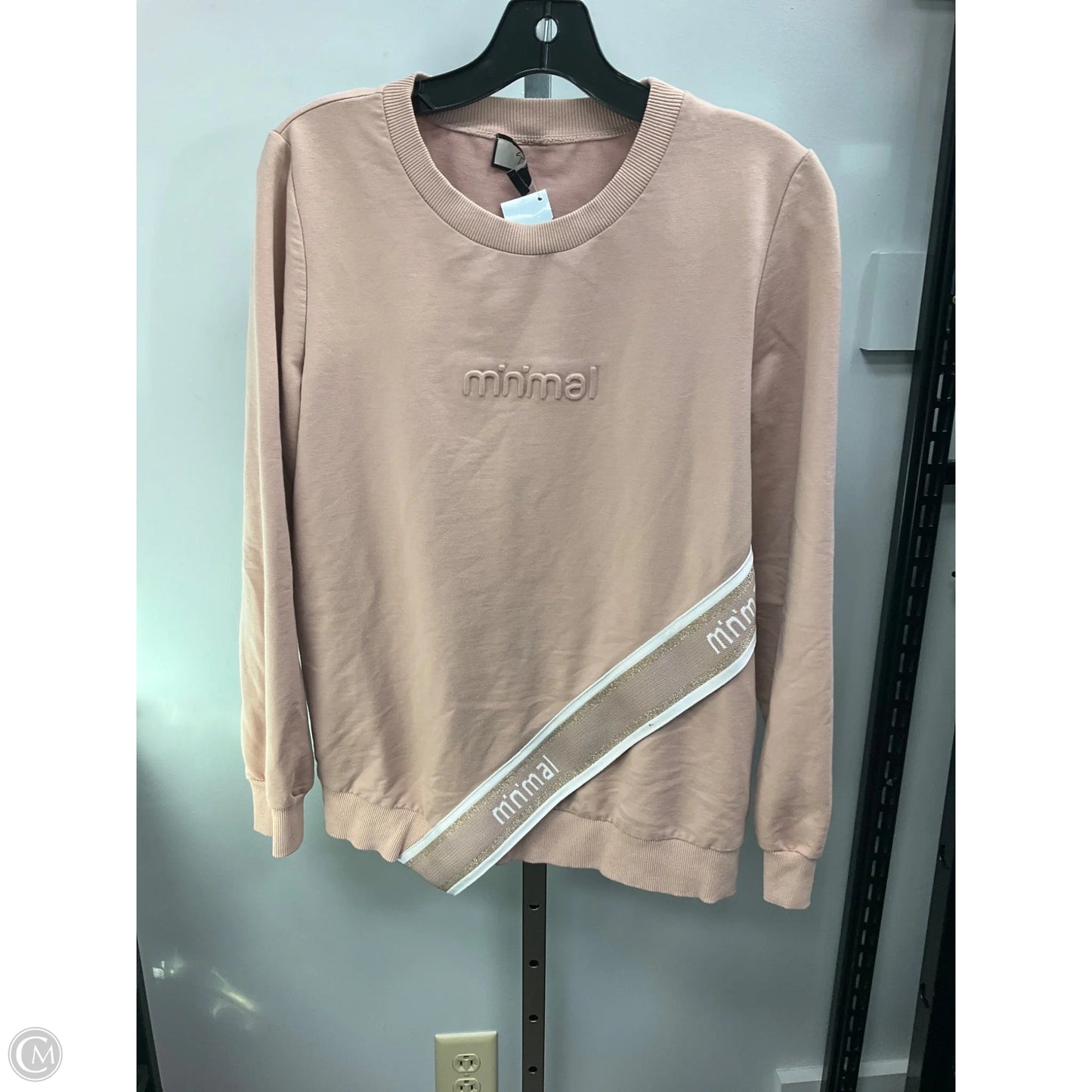 Top Long Sleeve By Cmc In Beige, Size: L