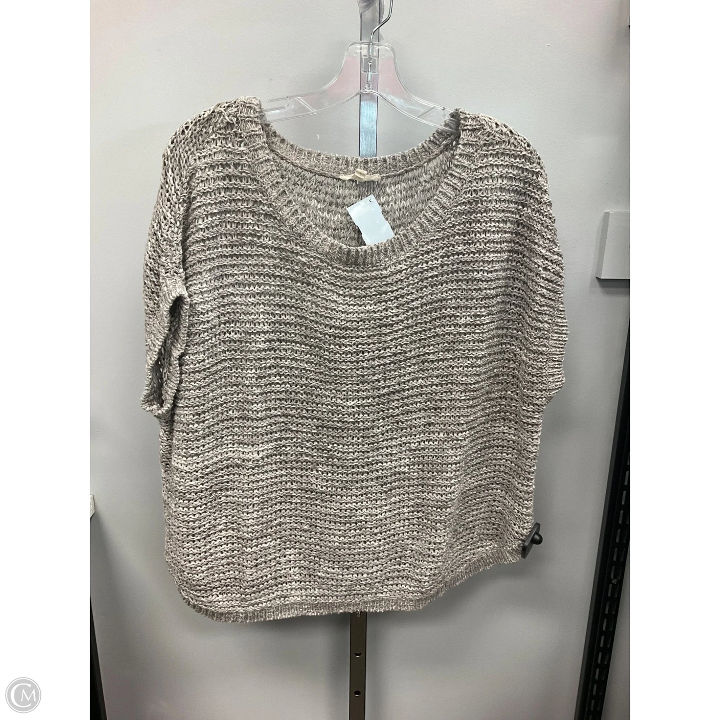 Sweater Short Sleeve By Eileen Fisher In Grey, Size: L