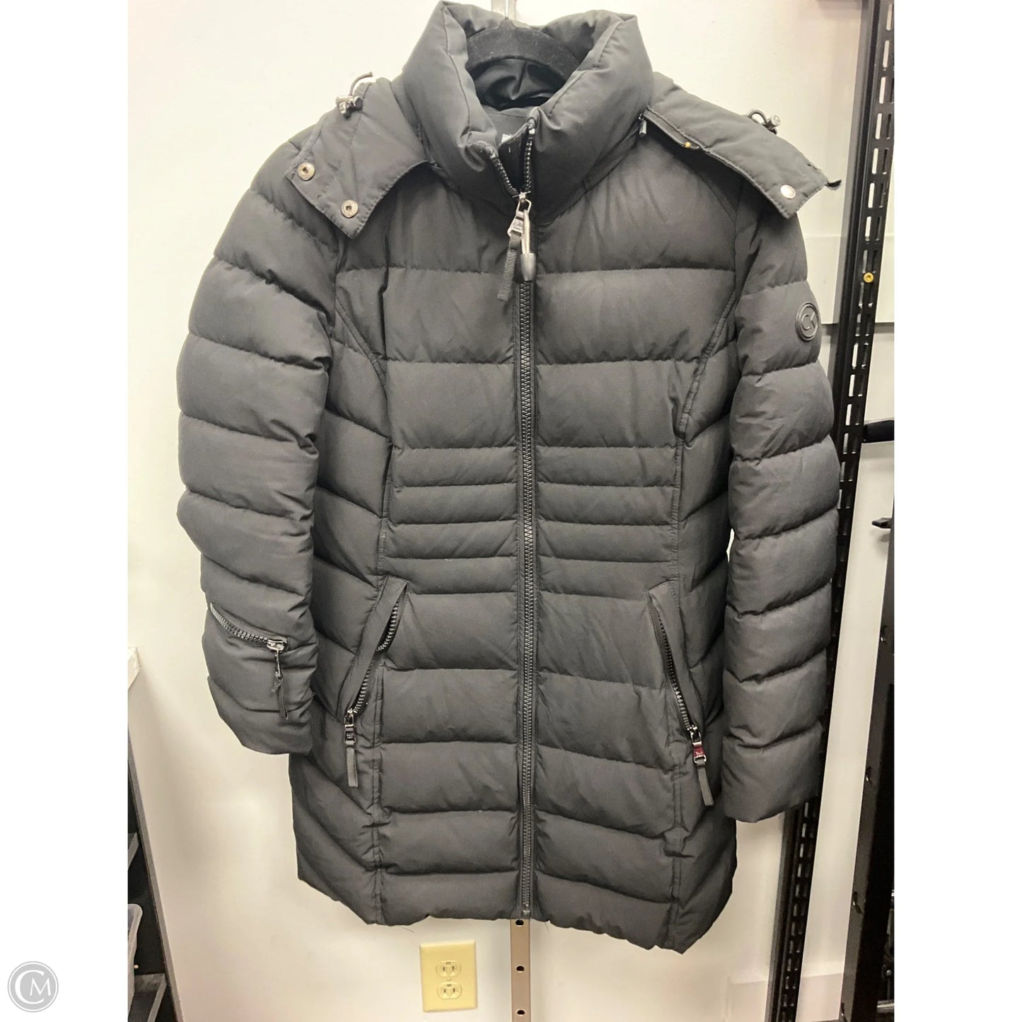 Coat Puffer & Quilted By Calvin Klein In Black, Size: S