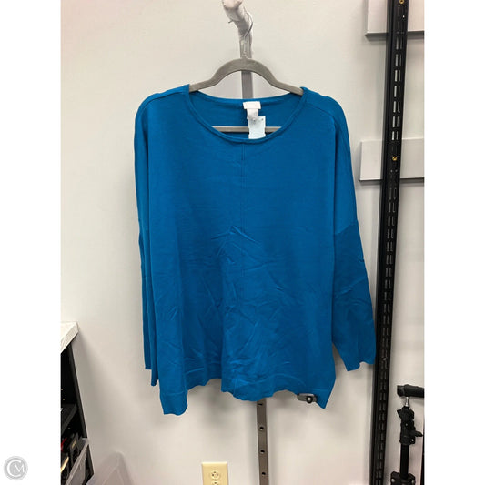 Sweater By Chicos In Blue, Size: Xxl